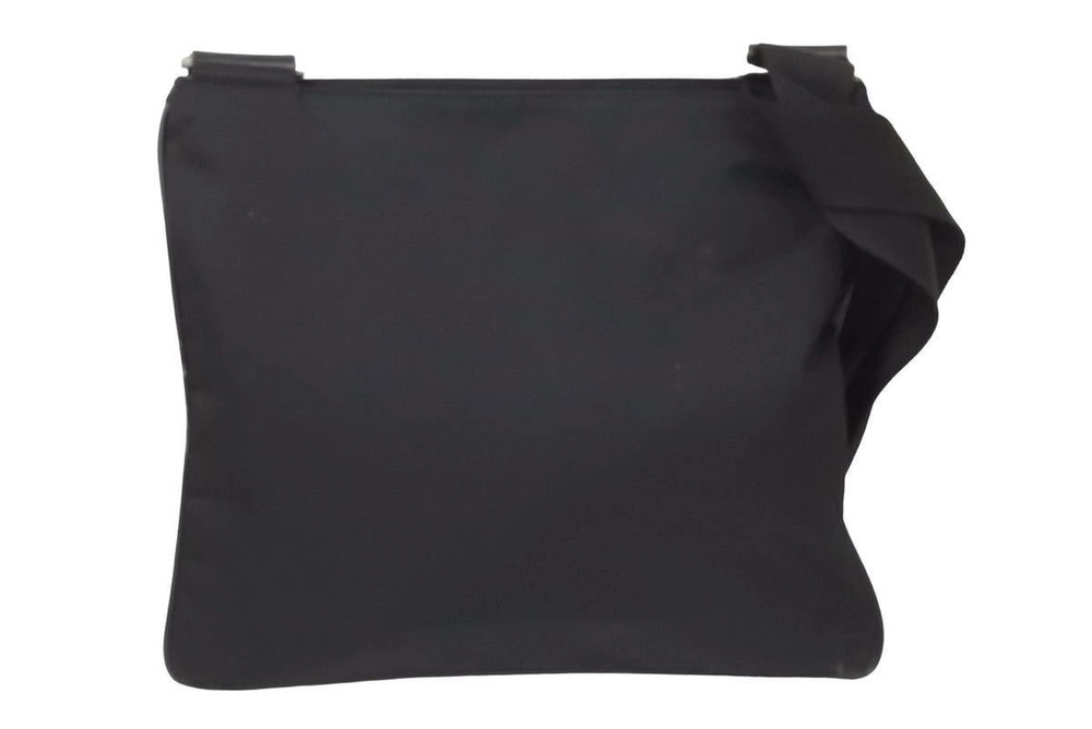 Prada Flat Shoulder Bag Messenger Crossbody Black